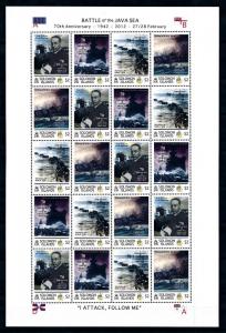 [78491] Solomon Islands Second World War Battle of Java Sea Full Sheet MNH