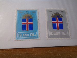 Iceland  #  408-09  MH/used