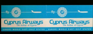 CYPRUS ADVERTISING UNEXPLODED BOOKLET, CYRPUS AIRWAYS