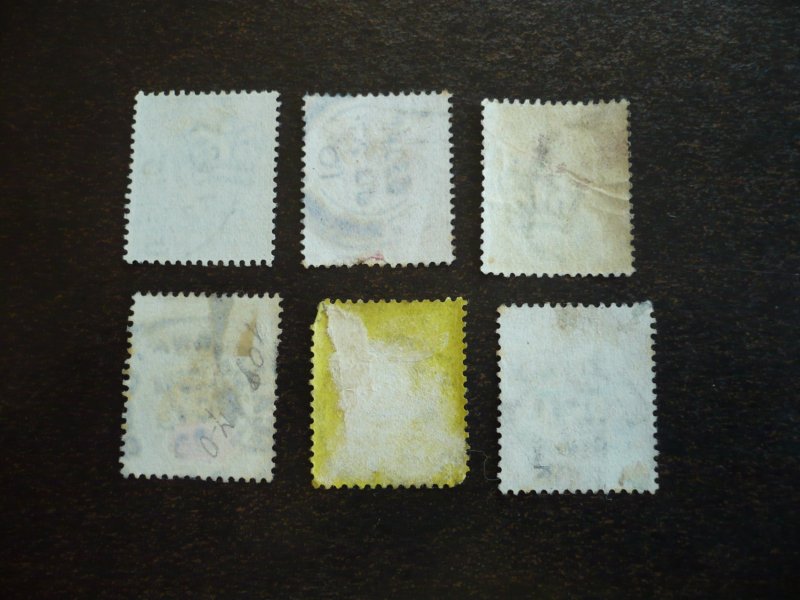 Stamps-Great Britain-Scott#127-130,132,134 -  Used Part Set of 6 Stamps