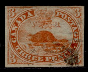 CANADA - Colony of Canada QV SG7, 3d scarlet-vermilion, FINE USED. Cat £275.