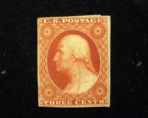 HS&C: Scott #10 Used Just 4 margin stamp with very faint cancel. VF US Stamp