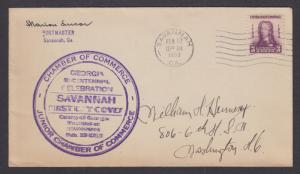 US Planty 726-4 FDC. 1933 3c General Oglethorpe, Lucas Cachet