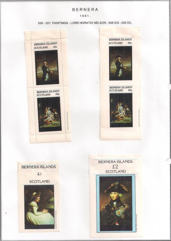 SCOTLAND - BERNERA - 1981 - Lord Nelson - 2v Perf, Imperf, Min, D/L Sheetx - MLH