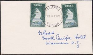 TONGA 1964 cover to New Zealand - HAAPAI cds...............................B2587