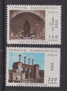 Turkey  #1749-1750  MNH   1967  visit Pope