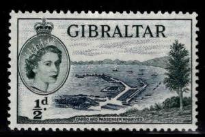 GIBRALTAR  Scott 132 MH* from 1953 QE2 stamp set