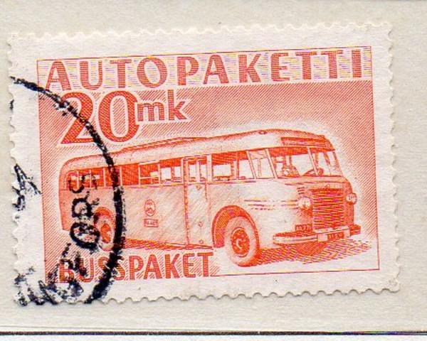 Finland Sc Q7 1952 20 mk Mail Bus Parcel Post stamp used