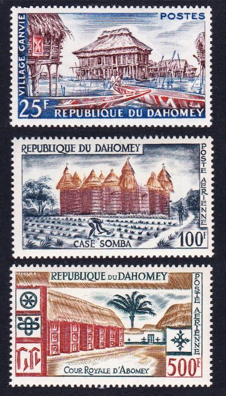 Dahomey Local Life and Architecture 3v SG#144/46 SC#137+C14-C15