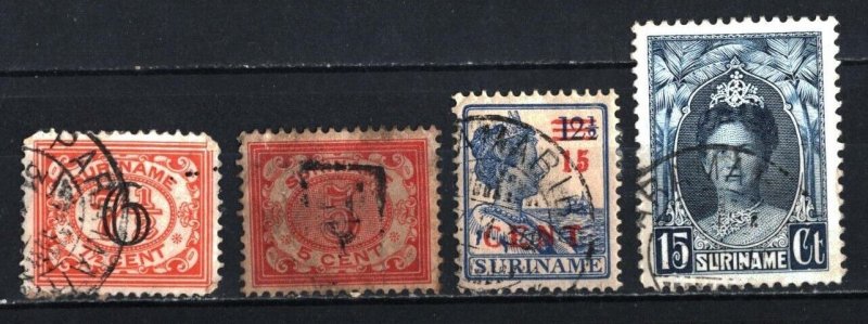 SURINAME 1986-1926 SET OF 4 STAMPS USED/HINGED