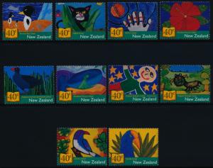 New Zealand 1789-98 MNH Art, Children's Book Festival Stamp Design Winners