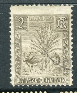 FRENCH COLONIES; MADAGASCAR 1903 Lemur issue fine used 2c. value