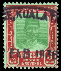 Malaya - Trengganu Scott 37 (1925) Used F-VF, CV $215.00 C