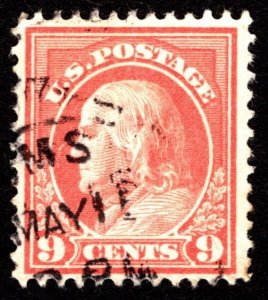 1914, US 9c, Franklin, Used, Sc 415