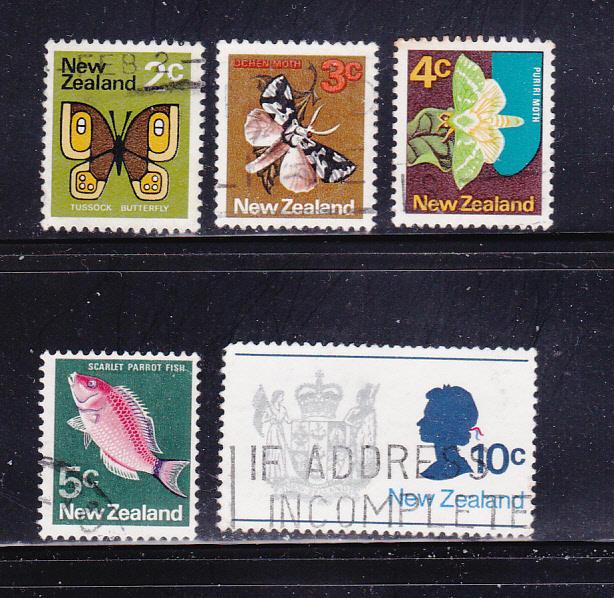 New Zealand 440, 442-444, 449 U Various (E) | Australia & Oceania - New  Zealand, General Issue Stamp