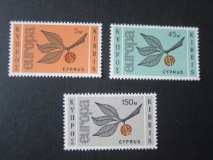 Cyprus 1965 Sc 262-264 set MNH