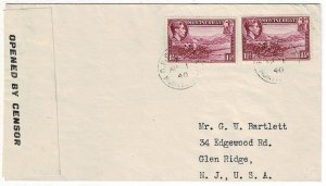 Montserrat 1940 GPO cancel on cover to the U.S., censored