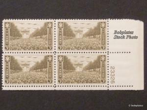 BOBPLATES #934 Army Lower Left Plate Block 23327 F-VF NH SCV=$1