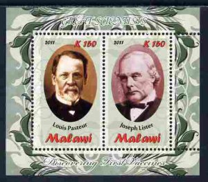 MALAWI - 2011 - Pasteur & Lister - Perf 2v Sheet - MNH - Private Issue