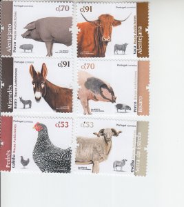 2018 Portugal Autochtonous Breeds  (6)  (Scott NA) MNH