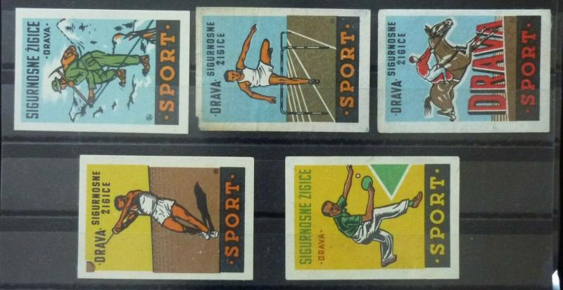 Match Box Labels ! sport horse racing athletics table tennis GN62