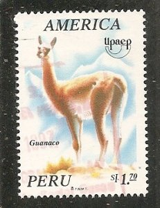 Peru   Scott   1115   Guanaco    Used