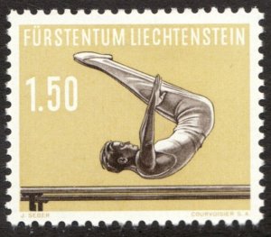 1960 Liechtenstein Sc#331 - 1.50rp Gymnastics Parallel Bars  - MH Cv$11.00