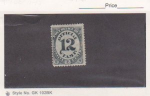 United States Scott # O52 12c Post Office MH Cat. $120.00