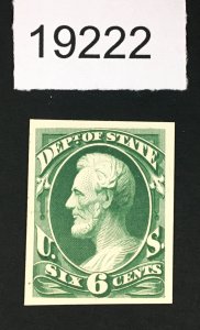 MOMEN: US STAMPS # O60P4 PROOF ON CARD LOT #19222