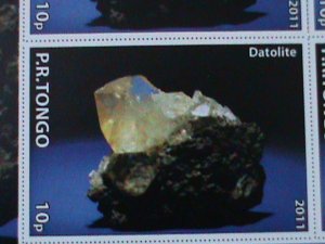 TONGA -RARE FAMOUS MINERIAL-DATOLITE  MNH IMPERF SHEET VF WE SHIP TO WORLDWIDE