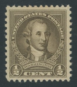 USA 704 - 1/2 cent Washington Bicentennial - XF/Superb Mint-lh