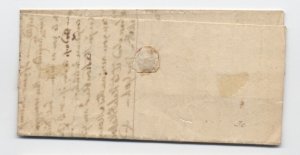 1842 New Haven CT red CDS stampless letter to New York [6203.164] 