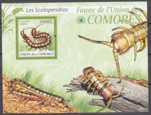 2009 Comoro Islands 2333/B510 Insects / Scolopendra 15,00 €