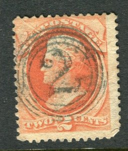 USA; 1870s early Presidential Series used 2c. value fair Postmark