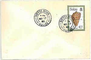 28706 - BELIZE - Postal History - COVER from Sittee River 1980 SHELLS