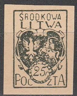 Central Lithuania #2  F-VF Unused  Imperf (S9033)