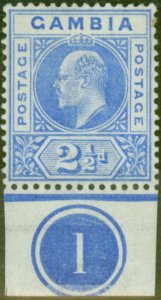 Gambia 1902 2 1/2d Ultramarine SG48 Fine Lightly Mtd Mint Pl 1