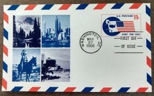 United States #UXC5 11c Visit the USA FDC (1966) entire with cachet