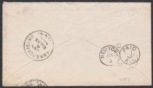 HAITI 1891 pair 5c on cover PORT AU PRINCE to Annapolis USA................22813