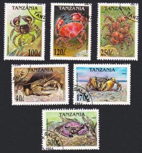 Tanzania Crabs 6v CTO SG#1984-1989 SC#1295-1300 MI#1923-1928