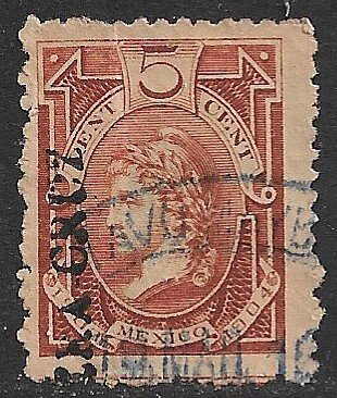 MEXICO 1903-04 5c Liberty Head Internal Revenue Rentas R227 VERA CRUZ Used