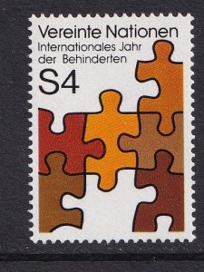 United Nations Vienna  #18   MNH  1981  year of disabled persons   4s