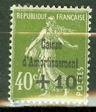 KB: France B39 MNH CV $100