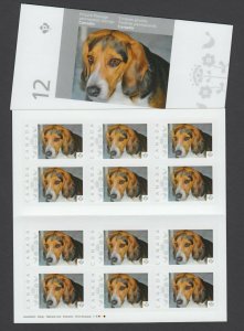 BEAGLE = DOG = Picture Postage = One booklet of 12 stamps MNH Canada 2014 p8bk2