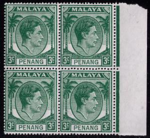 Malaya - Penang # 5 Mint VF NH  block of 4
