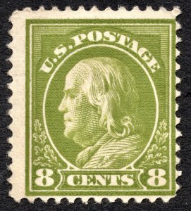 US 1912 8¢ Franklin Stamp #414 MNH CV $90