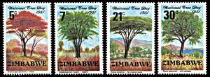 Zimbabwe 442-445, MNH, Trees