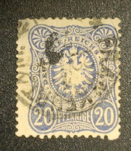 Germany 1875 German 20 Pfennige used