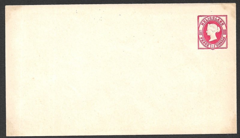 HELIGOLAND 1875 10pf Red Postal Stationery Envelope Mi.U1 Unused