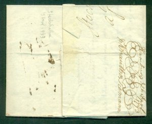 1793, Stampless from STOCKHOLM via HAMBURG (in black) forwarding agent, VF